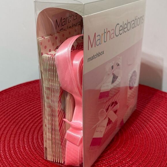Martha Stewart Matchbox Celebrations 12 box kit Pink and White NWT - Picture 4 of 6